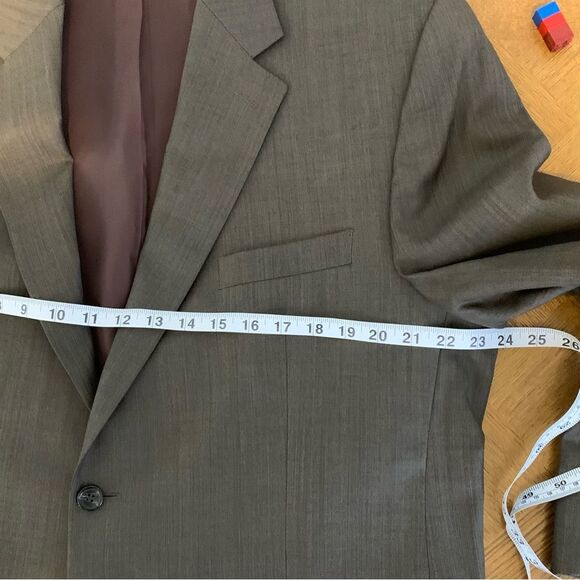 Lauren RALPH LAUREN Men 2Btn Blazer 46R olive green 100% wool tweed heritage - Picture 14 of 16